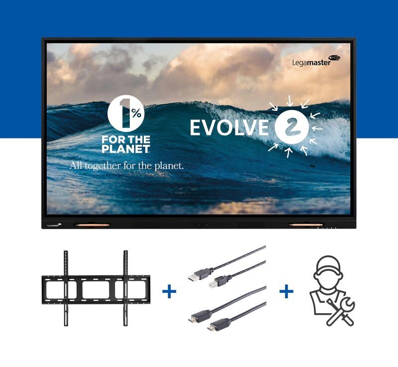 Legamaster Displayscherm EVOLVE 2 75 inch Wandmontage Touchmonitor