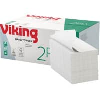 Viking Standard 100% gerecycled Handdoek V-vouw Wit 2-laags 1268211 15 Stuks à 250 Vellen 