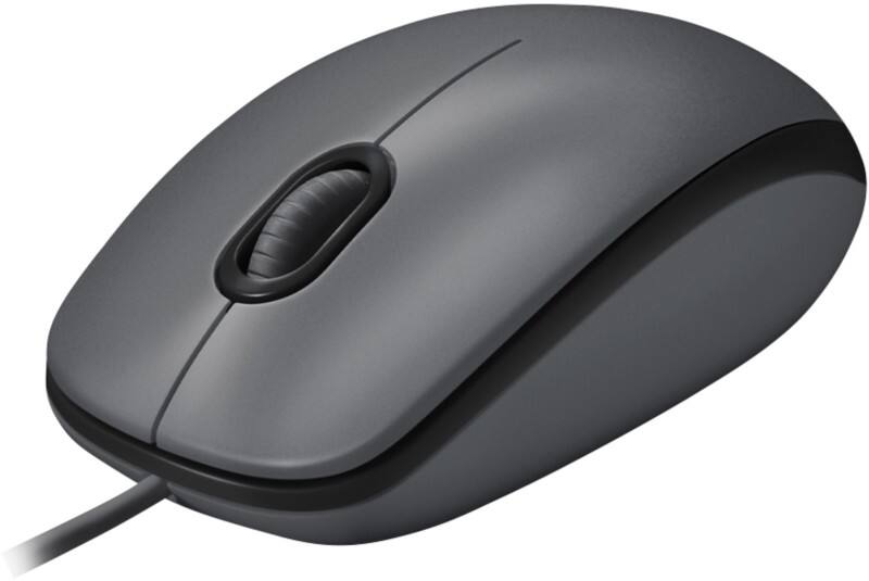 Souris Logitech M100 Avec fil Noir Adapté pour les gauchers