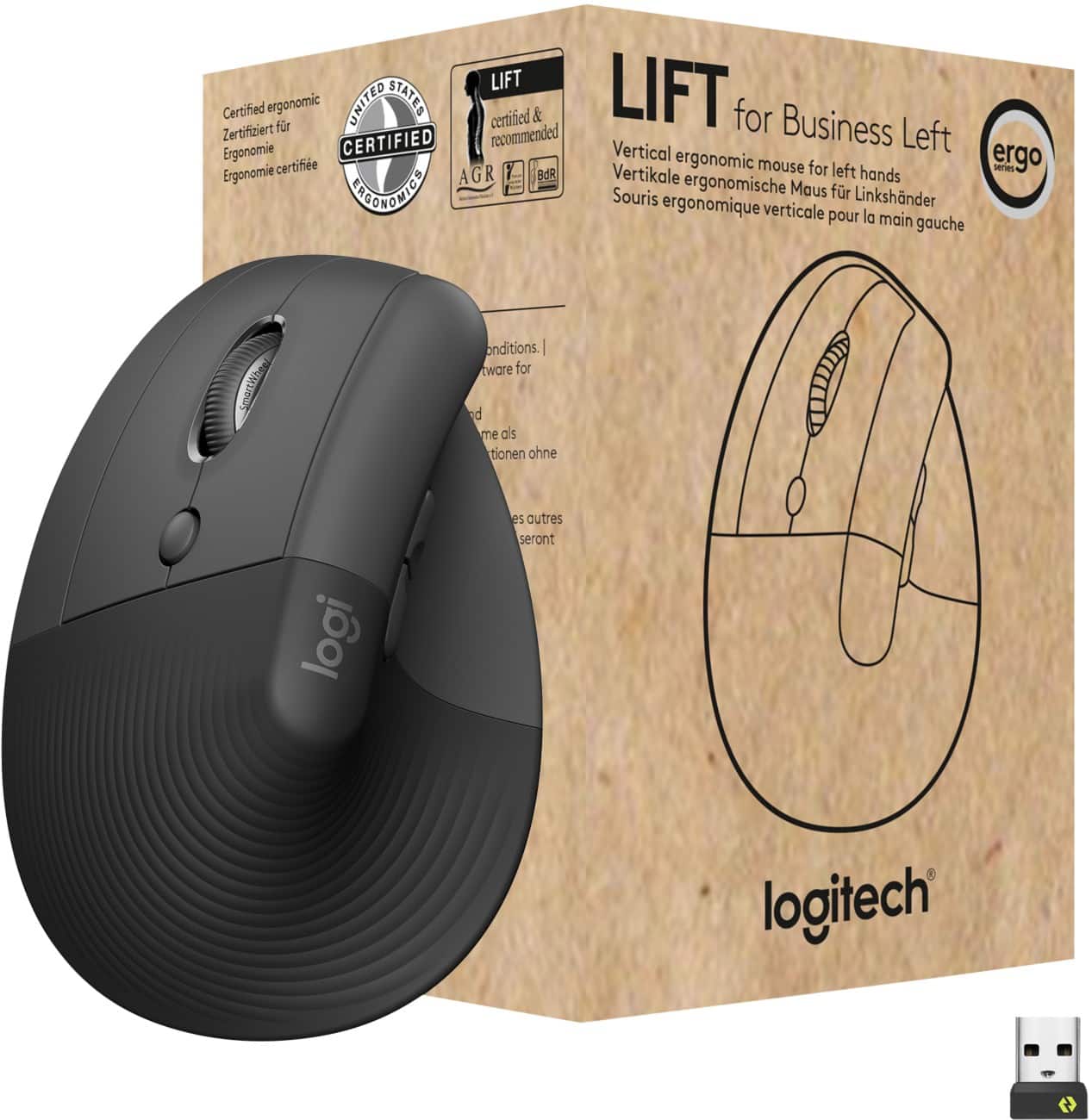 Souris sans fil Logitech Gris Adapté pour les gauchers