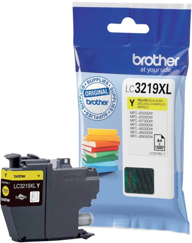 Cartouche jet d'encre Brother LC3219XLY D'origine Jaune