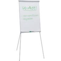 FRANKEN U-Act!Line Flipoverezel Vrijstaand Magnetisch FC93 Verstelbare hoogte 70 x 100 cm Statief Pennenbakje Lichtgrijs