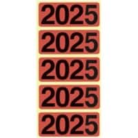 Étiquettes Annuelles Adhésif Bene 2025 rouge 48 x 19 mm 100 Unités
