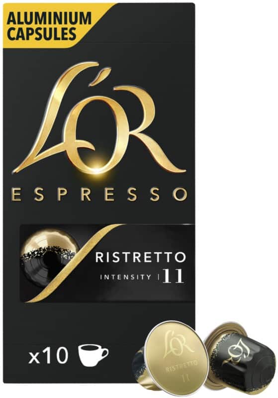 Capsules de café L'OR Espresso Ristretto Nespresso Capsules Fort 100 unités de 0,5 g