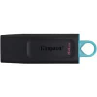 Kingston USB-stick 64 GB Turkoois, zwart