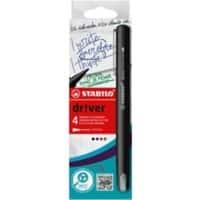 Stylo-feutre STABILO dr!ver 0,8 mm Fine Multicolore EO1089/4-01 4 Unités