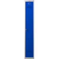 Phoenix Personal Lockers Staal Garderobekast 1 Deurs Sleutelslot 300 x 500 x 1,830 mm Blauw, Grijs