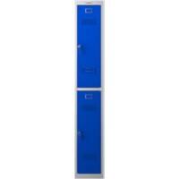Phoenix Personal Lockers Staal Garderobekast 2 Deurs Sleutelslot 300 x 500 x 1,830 mm Blauw, Grijs