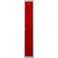 Casier Phoenix Personal Lockers Acier 1 portes Serrure à clé 300 x 500 x 1830 mm Gris, rouge