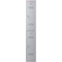 Phoenix Personal Lockers Staal Garderobekast 2 Deurs Sleutelslot 300 x 500 x 1,830 mm Grijs