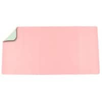 Deflecto Bureauonderlegger Kunstleer, PVC (Polyvinylchloride) Groen, roze 80 x 40 cm
