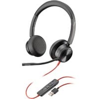 Casque audio poly Blackwire Sur tête Avec microphone Stéréo 8225 Noir