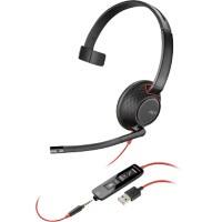 poly Blackwire Headset Over het hoof Noise Cancelling met Microfoon Mono 5210 Zwart