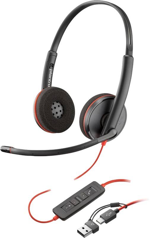poly Blackwire 3220 Headset Achter het oor Met microfoon Stereo Zwart