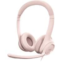 Micro casque Logitech Sur tête Avec microphone Stéréo H390 Rose