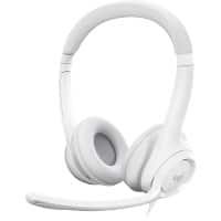 Micro casque Logitech Sur tête Avec microphone Stéréo H390 Blanc