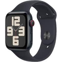 Apple Watch SE OLED 44 mm Digital 368 x 448 pixels Écran tactile 4G Noir Wi-Fi GPS (satellite)
