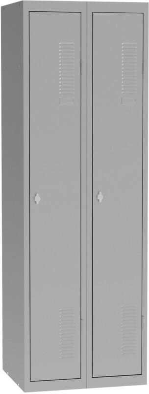 Casier Métal 2 portes Cadenas 600 x 500 x 1800 mm Gris