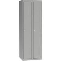 Casier Métal 2 portes Cadenas 600 x 500 x 1800 mm Gris
