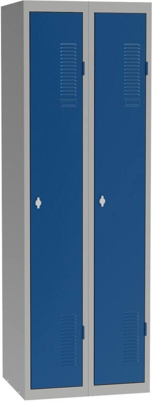 Casier Métal 2 portes Cadenas 600 x 500 x 1800 mm Gris