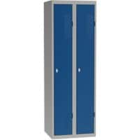 Casier Métal 2 portes Cadenas 600 x 500 x 1800 mm Gris