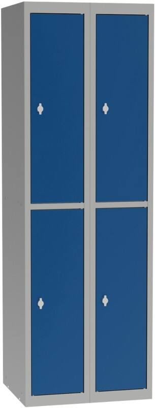 Garderobekast Metaal 4 deuren Hangslot 600 x 500 x 1.800 mm Grijs