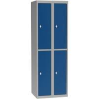 Garderobekast Metaal 4 deuren Hangslot 600 x 500 x 1.800 mm Grijs