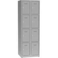 Casier Métal 8 portes Cadenas 600 x 500 x 1800 mm Gris