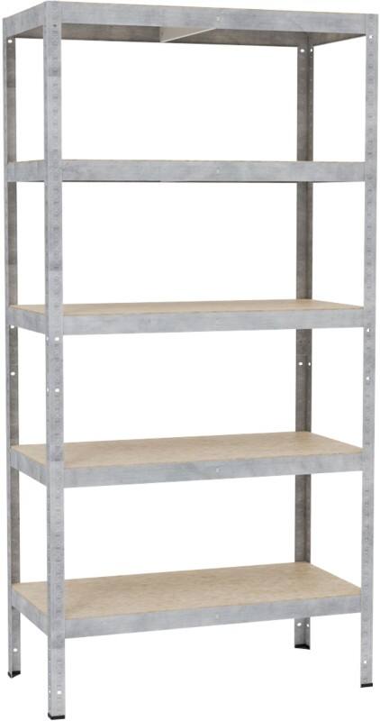 Opbergrek Metaal 900 x 450 x 1.800 mm Grijs