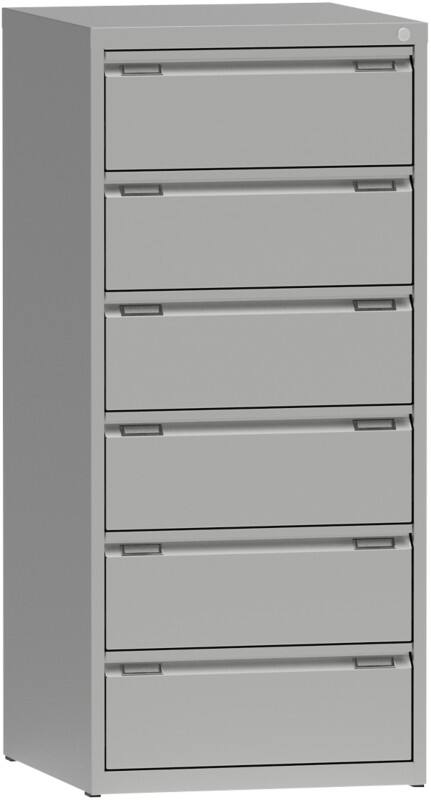 Armoire de classement Métal 6 Tiroirs 600 x 623 x 1&nbsp;320 mm Gris