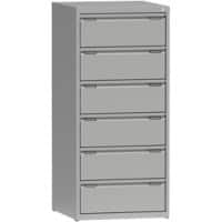 Armoire de classement Métal 6 Tiroirs 600 x 623 x 1320 mm Gris