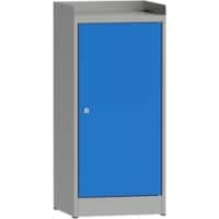 Universal Opbergkast Metaal 4 Planken Afsluitbaar 950 x 400 x 1,950 mm Blauw, grijs
