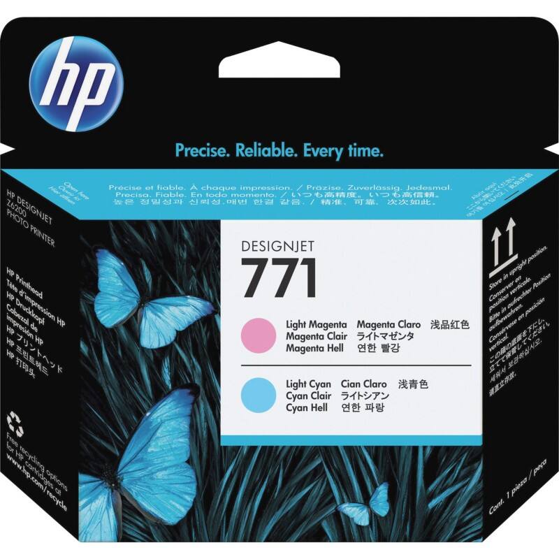 HP 771 Origineel Printkop CE017A Matzwart, Rood