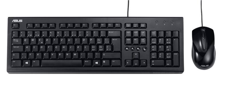 Clavier et souris ASUS Avec fil Noir U2000