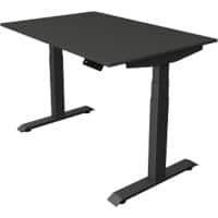Kerkmann Elektronisch In hoogte verstelbaar Zit-sta-bureau Antraciet T-poot 0 lades 0 ladeblokken 1.200 (B) x 800 (D) x 1.290 (H) mm Hout, Metaal