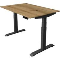 Bureau assis-debout Kerkmann Hauteur ajustable électriquement Chêne Piètement en T 0 tiroirs 0 caissons 1200 (l) x 800 (p) x 1290 (h) mm Bois, métal