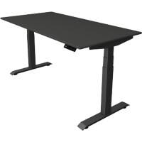Bureau assis-debout Kerkmann Hauteur ajustable électriquement Anthracite Piètement en T 0 tiroirs 0 caissons 1600 (l) x 800 (p) x 1290 (h) mm Bois, métal