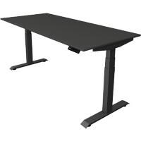 Bureau assis-debout Kerkmann Hauteur ajustable électriquement Anthracite Piètement en T 0 tiroirs 0 caissons 1800 (l) x 800 (p) x 1290 (h) mm Bois, métal
