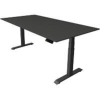Bureau assis-debout Kerkmann Hauteur ajustable électriquement Anthracite Piètement en T 0 tiroirs 0 caissons 2000 (l) x 1000 (p) x 1290 (h) mm Bois, métal
