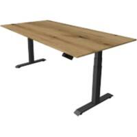 Kerkmann Elektronisch In hoogte verstelbaar Zit-sta-bureau Eiken T-poot 0 lades 0 ladeblokken 2.000 (B) x 1.000 (D) x 1.290 (H) mm Hout, Metaal
