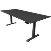 Bureau assis-debout Kerkmann Hauteur ajustable électriquement Anthracite Piètement en T 0 tiroirs 0 caissons 2250 (l) x 1000 (p) x 1290 (h) mm Bois, métal