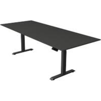 Bureau assis-debout Kerkmann Hauteur ajustable électriquement Anthracite Piètement en T 0 tiroirs 0 caissons 2500 (l) x 1000 (p) x 1290 (h) mm Bois, métal