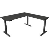 Bureau assis-debout Kerkmann Hauteur ajustable électriquement Anthracite Piètement en T 0 tiroirs 0 caissons 1800 (l) x 1800 (p) x 1290 (h) mm Bois, métal