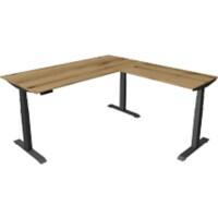 Kerkmann Elektronisch In hoogte verstelbaar Zit-sta-bureau Eiken T-poot 0 lades 0 ladeblokken 1.800 (B) x 1.800 (D) x 1.290 (H) mm Hout, Metaal