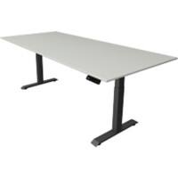 Kerkmann Elektronisch In hoogte verstelbaar Zit-sta-bureau Lichtgrijs T-poot 0 lades 0 ladeblokken 2.250 (B) x 1.000 (D) x 1.290 (H) mm Hout, Metaal