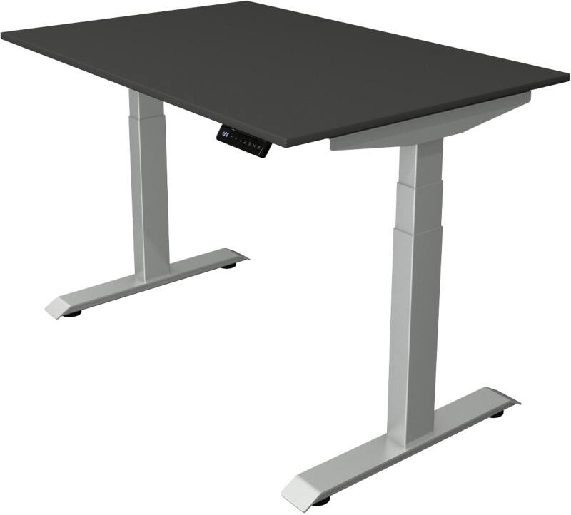 Bureau assis-debout Kerkmann Hauteur ajustable électriquement Anthracite Piètement en T 0 tiroirs 0 caissons 1200 (l) x 800 (p) x 1290 (h) mm Bois, métal