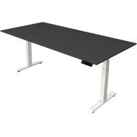 Bureau assis-debout Kerkmann Hauteur ajustable électriquement Anthracite Piètement en T 0 tiroirs 0 caissons 2000 (l) x 1000 (p) x 1290 (h) mm Bois, métal