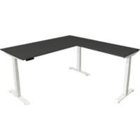 Bureau assis-debout Kerkmann Hauteur ajustable électriquement Anthracite Piètement en T 0 tiroirs 0 caissons 1800 (l) x 1800 (p) x 1290 (h) mm Bois, métal