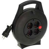 brennenstuhl Vario Line Kabelhaspel 4-voudig 10 m Zwart 1093900