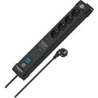 brennenstuhl Premium-Line Rallonge 4-Voies Avec protection contre les surtensions jusqu'à 60.000 A 1,8 m Noir 1951140300
